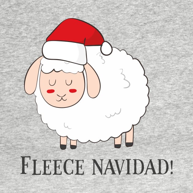 Fleece Navidad, Funny Cute Sheep Christmas by Dreamy Panda Designs